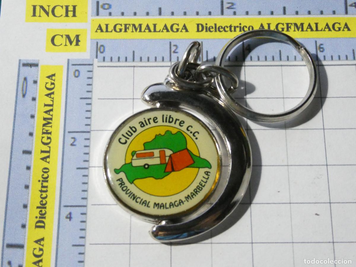 Coleccionismo de llaveros: LLAVERO DE TURISMO. CAMPING CARAVANING CLUB AIRE LIBRE MALAGA MARBELLA 1984 2004