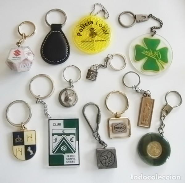 Coleccionismo de llaveros: LOTE DE LLAVEROS VARIADOS PUBLICIDAD / POLIC&Iacute;A LOCAL / PESETA MONEDA / INSOCO / YEGUADA ETC LLAVERO