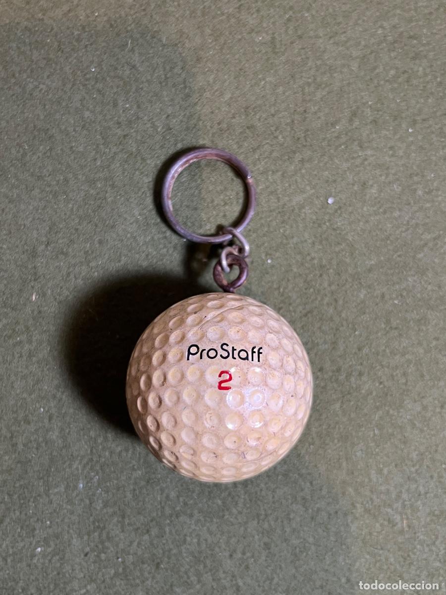 Sammlung von Schl&uuml;sselanh&auml;ngern: Llavero vintage pelota de golf Wilson ProStaff 2 original a&ntilde;os 80 90