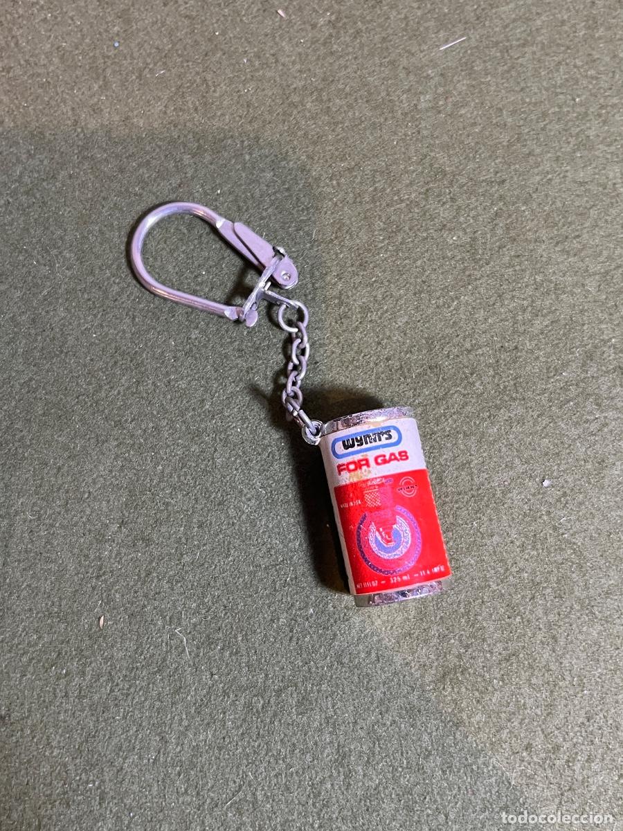 Sammlung von Schl&uuml;sselanh&auml;ngern: Llavero publicitario Wynns FOR GAS lata aditivo gasolina miniatura met&aacute;lica vintage publicidad autom
