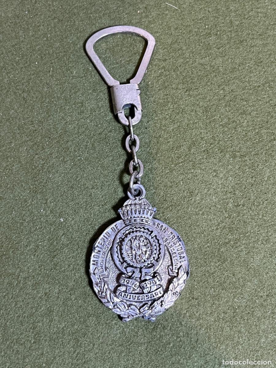 Sammlung von Schl&uuml;sselanh&auml;ngern: Llavero Monestir de Sant Jeroni de la Murtra Badalona 1990-1991 I Aniversari met&aacute;lico vintage recuer