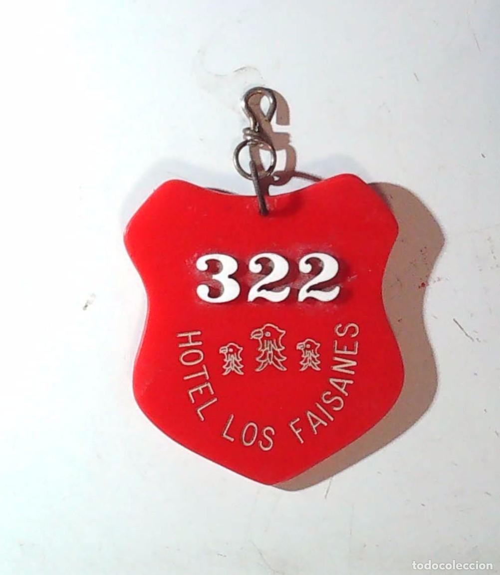 Coleccionismo de llaveros: LLAVERO DE LA LLAVE DEL HOTEL LOS FAISANES HABITACION 322 LLAVES