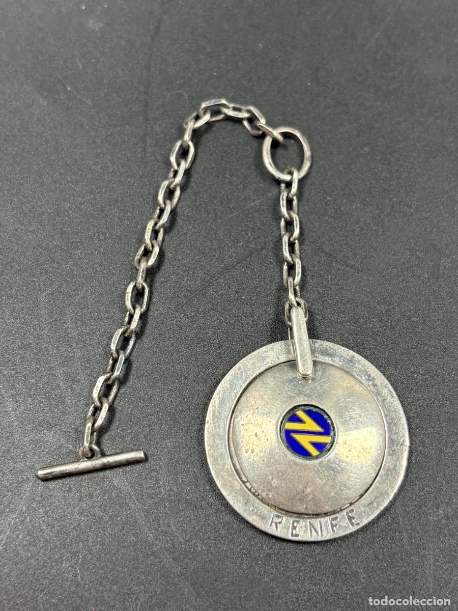 Coleccionismo de llaveros: Raro llavero de plata de Renfe del a&ntilde;o 1991