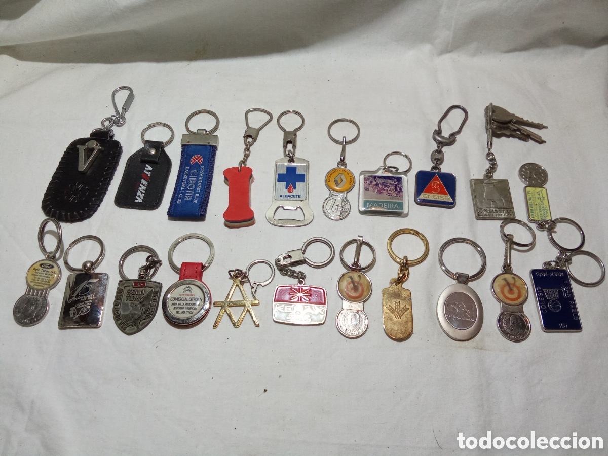 Collectionnisme de portes-cl&eacute;s: LOTE 6 CON LLAVEROS VARIADOS