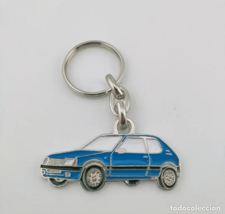 Collectionnisme de portes-cl&eacute;s: llavero peugeot 205 azul