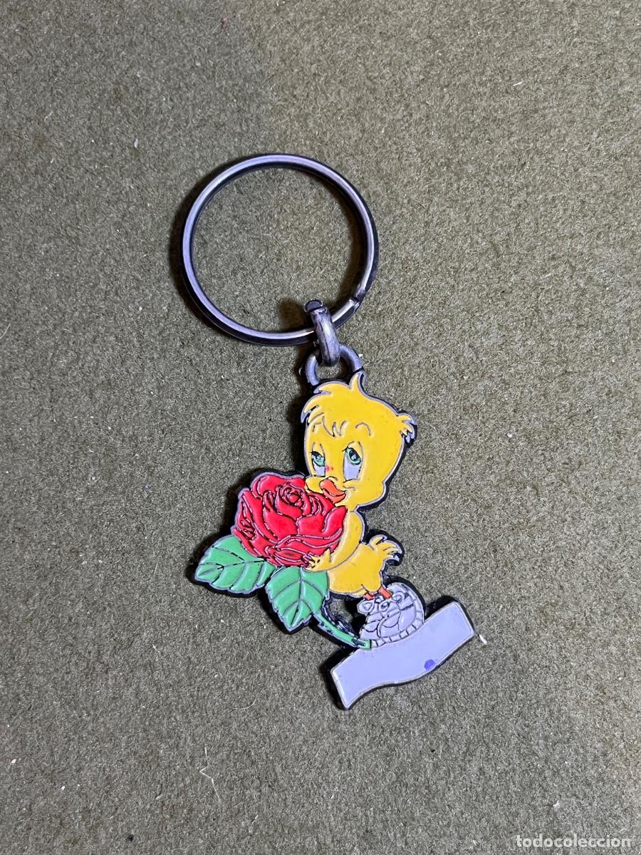 Coleccionismo de llaveros: Llavero Vintage Piol&iacute;n Tweety Warner Bros Esmaltado Metal Looney Tunes A&ntilde;os 90