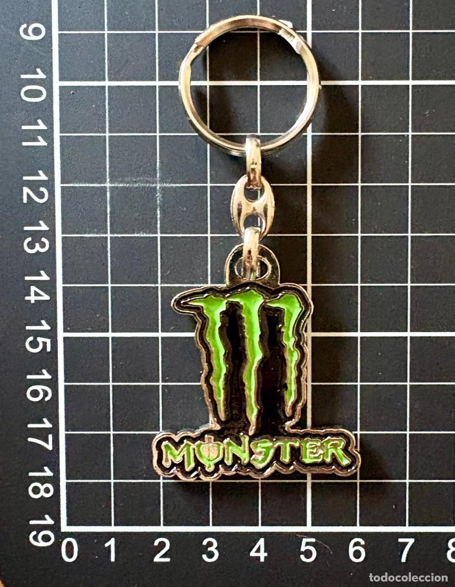 Coleccionismo de llaveros: LLAVERO NUEVO Y SIN USO METALICO ESMALTADO MONSTER MUNSTER BEBIDA ENERGETICA LOGO NEGRO Y VERDE