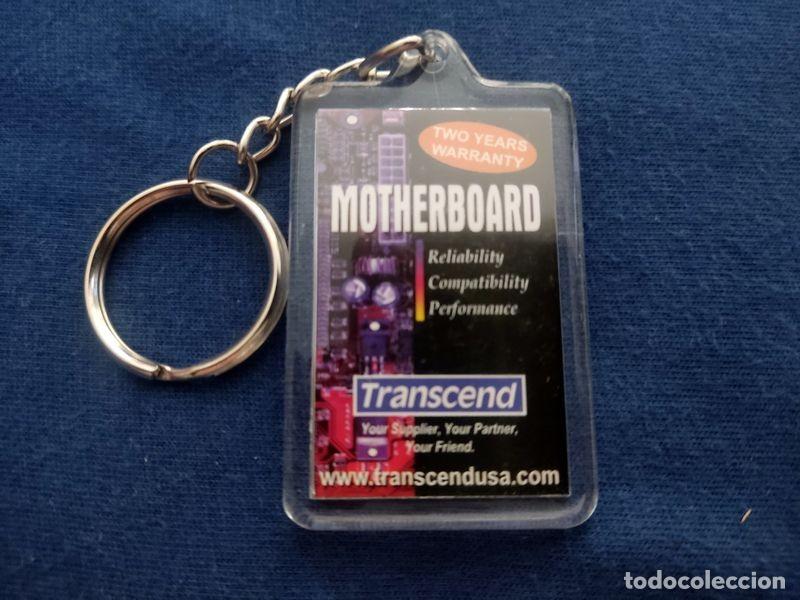 Coleccionismo de llaveros: LLAVERO METACRILATO MOTHERBOARD TRASCEND A&Ntilde;OS 80