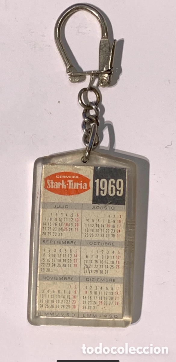 Coleccionismo de llaveros: Llavero. Cerveza STARK-TURIA. Calendario 1969.
