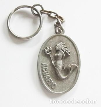 Coleccionismo de llaveros: LLAVERO DE ACUARIO - SIRENA EN RELIEVE - SIGNO DEL ZOD&Iacute;ACO - DE METAL - SIRENITA - SER MITOL&Oacute;GICO