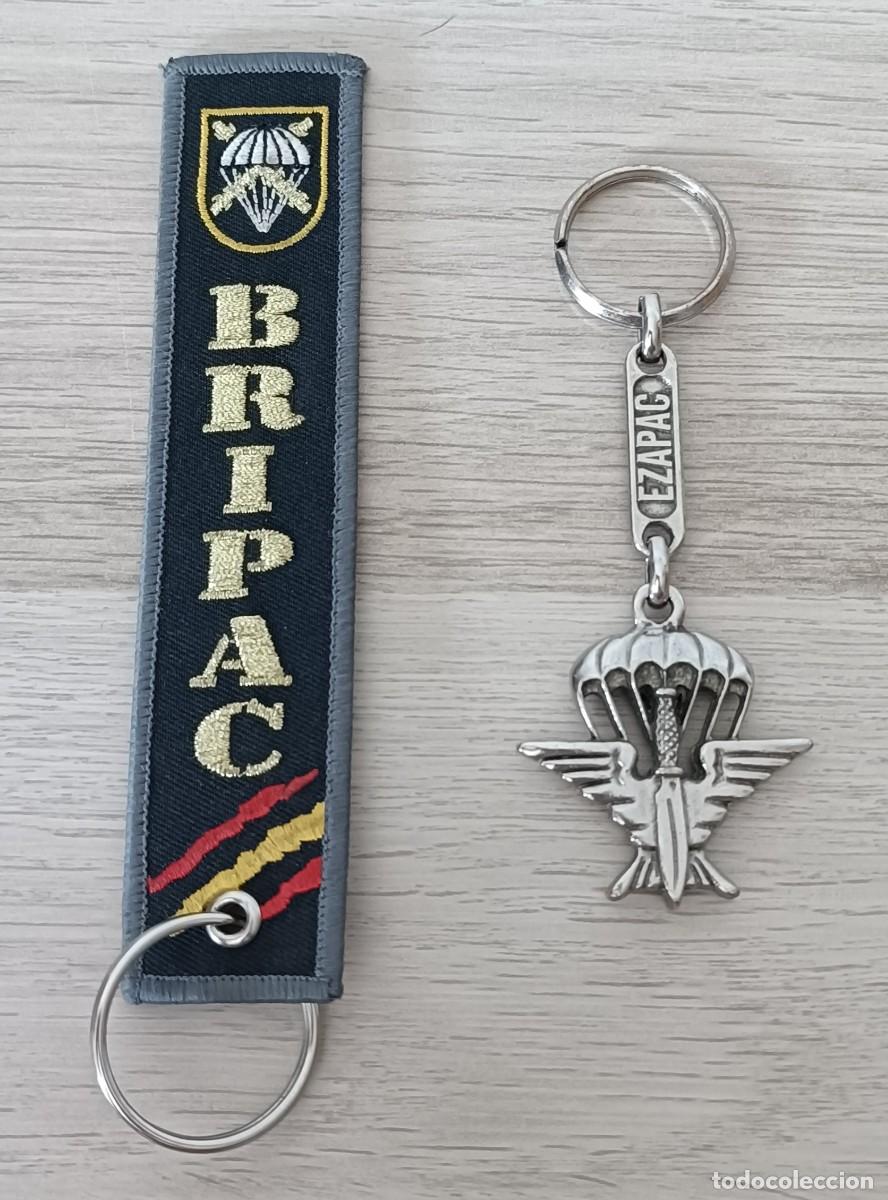 Coleccionismo de llaveros: Lote 2 Llaveros BRIPAC y EZAPAC, Paracaidismo Ej&eacute;rcito Espa&ntilde;ol