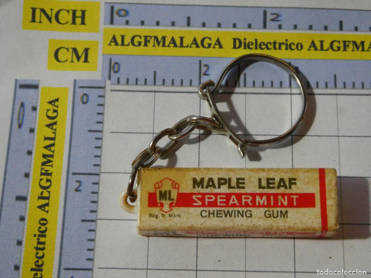 Coleccionismo de llaveros: LLAVERO DE FIGURITAS MINIATURAS. PAQUETE DE CHICLES MENTA MAPLE LEAF