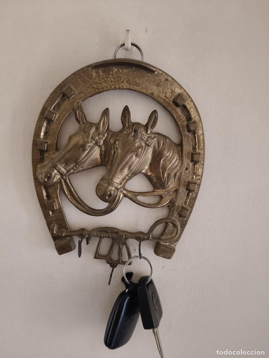Coleccionismo de llaveros: Porta llaveros de herradura bronze 1950