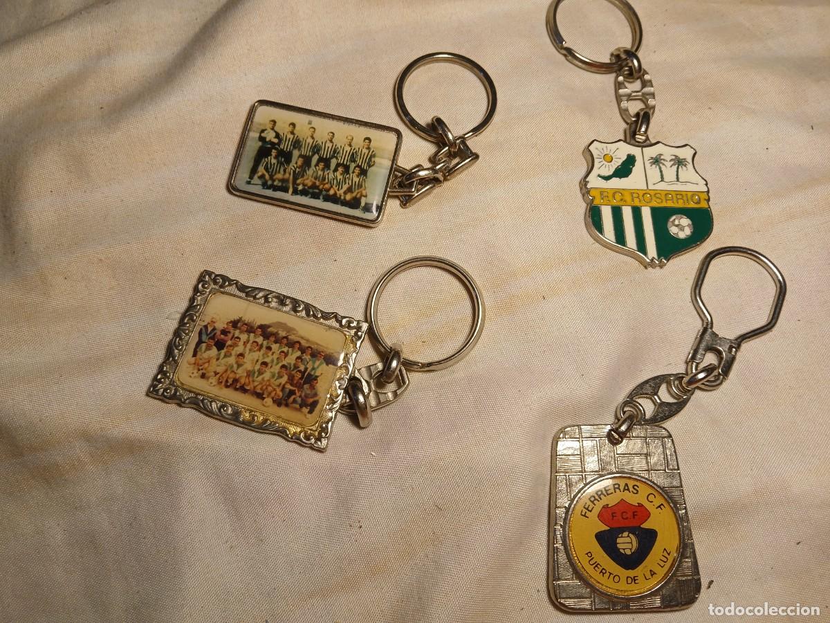 Coleccionismo de llaveros: Antiguo llaveros de equipos de f&uacute;tbol canario goleta,vecindario,ferreros cf,fc rosario,3 &euro; unidad