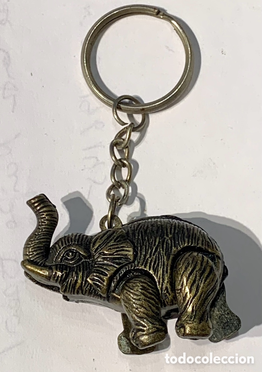 Coleccionismo de llaveros: Llavero. Elefante m&oacute;vil. Metal. A&ntilde;os 80.