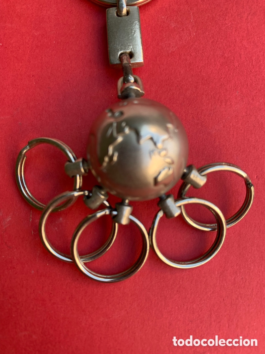 Colecionismo de porta-chaves: LLAVERO MULTIPLE CON GLOBO TERRAQUEO METAL