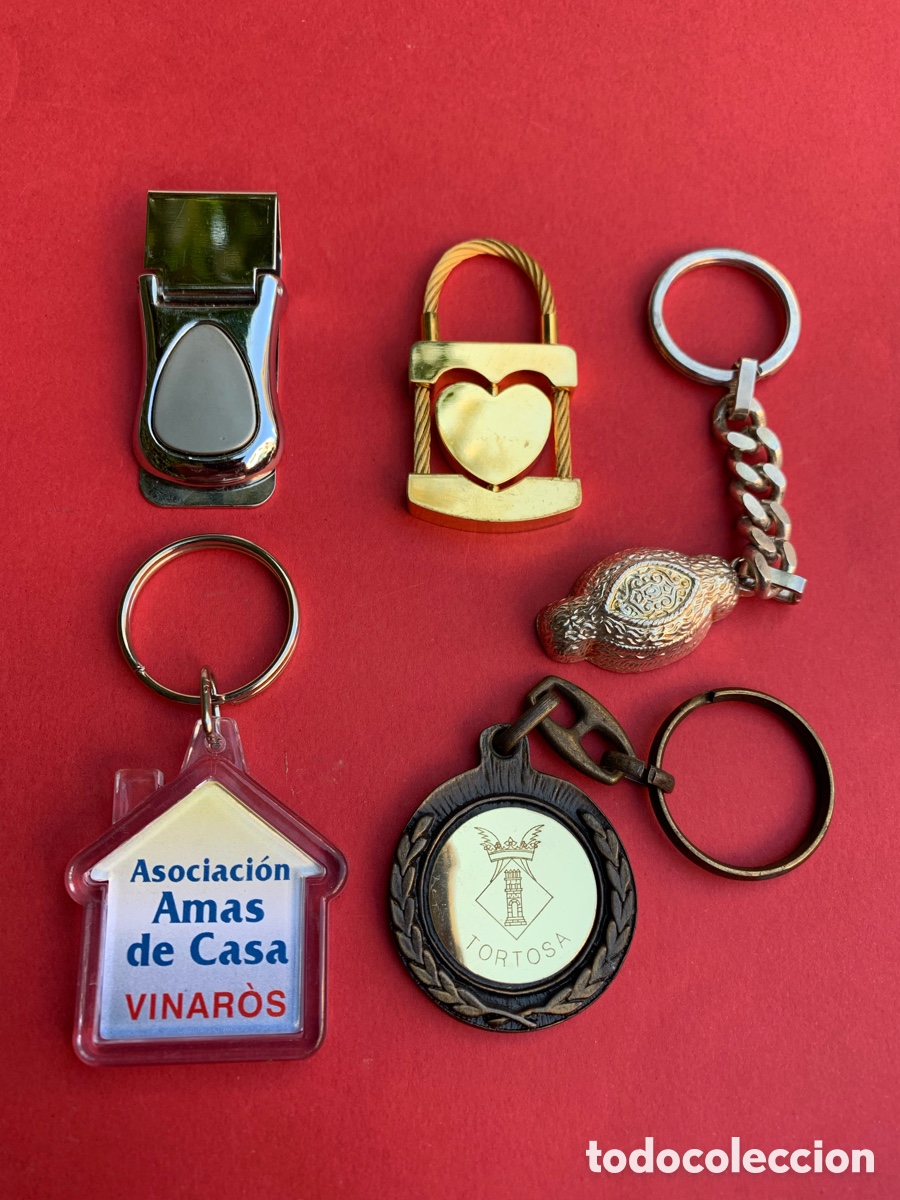 Coleccionismo de llaveros: LOTE 5 LLAVEROS VINTAGE: TORTOSA, VINAROS, MONTERA TORERO METAL