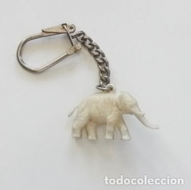 Coleccionismo de llaveros: ANTIGUO LLAVERO ELEFANTE BLANCO - DE PL&Aacute;STICO - FIGURA - ANIMAL - FAUNA - FIGURITA