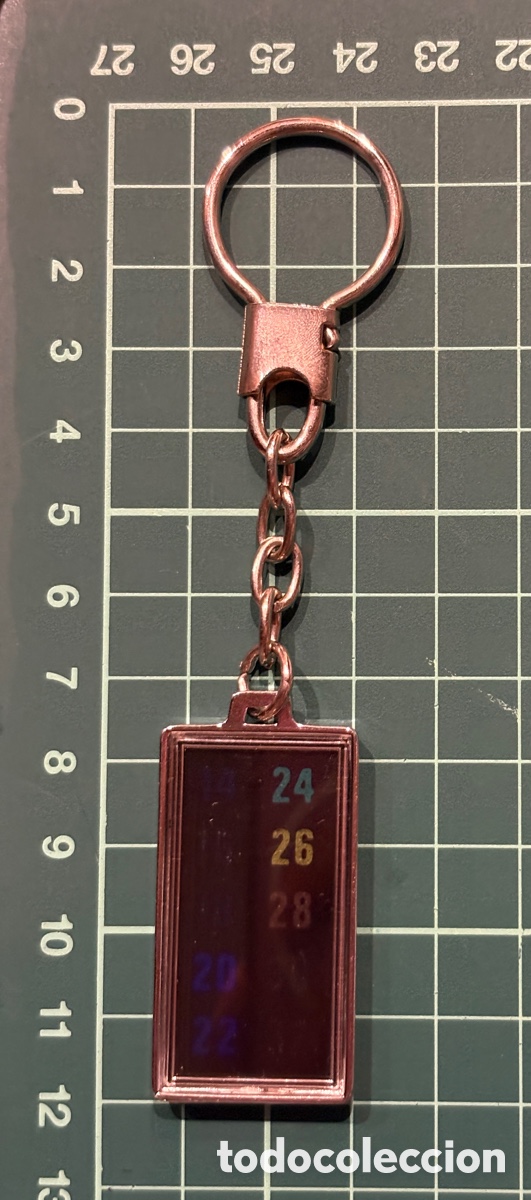 Coleccionismo de llaveros: (L969) Llavero Term&oacute;metro Digital Vintage Cristal L&iacute;quido - A&ntilde;os 70/80 (Con Folleto Original)