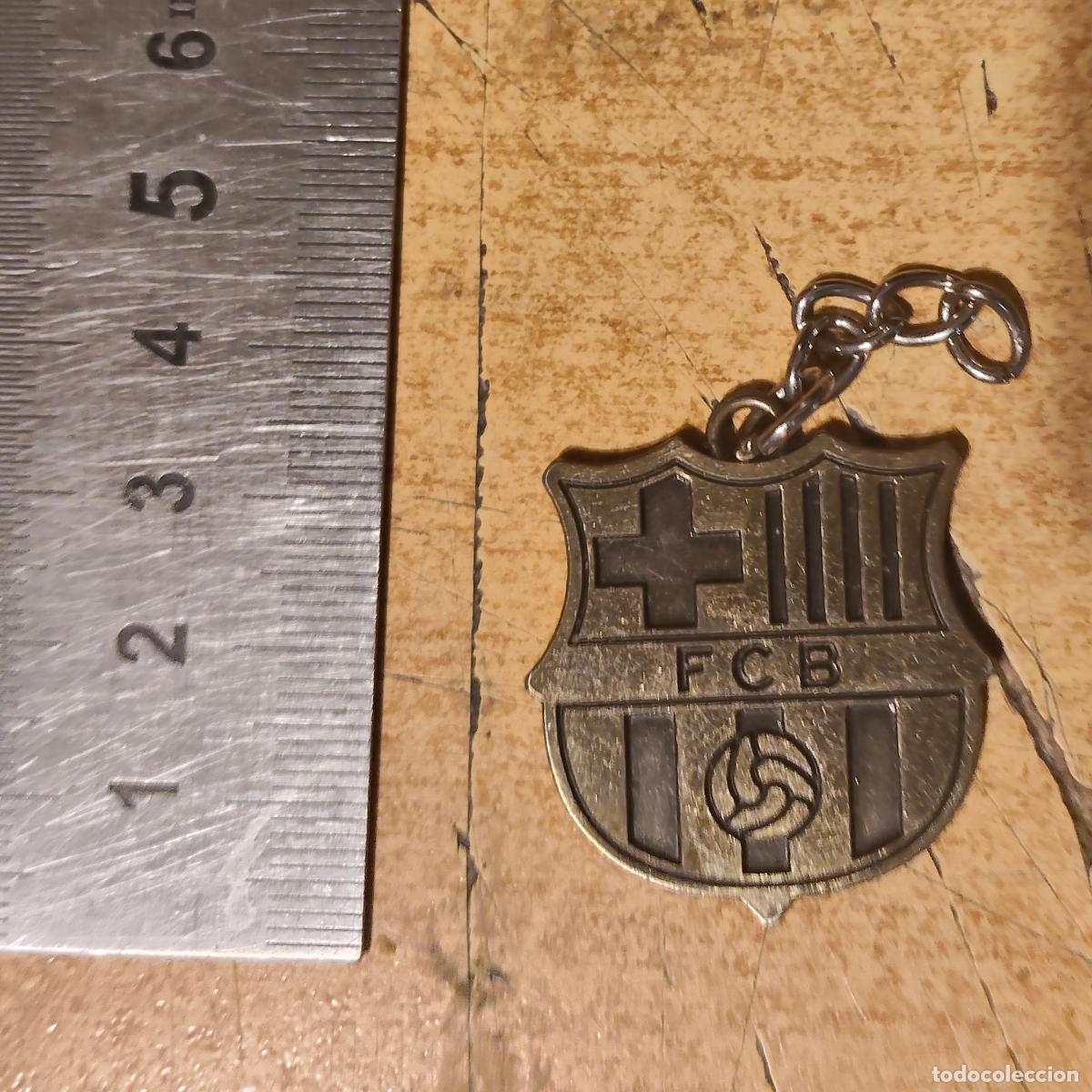 Coleccionismo de llaveros: Llavero met&aacute;lico Barsa, edici&oacute;n de aficionado del Bar&ccedil;a, Llavero dorado con emblema del Barsa, Met&aacute;