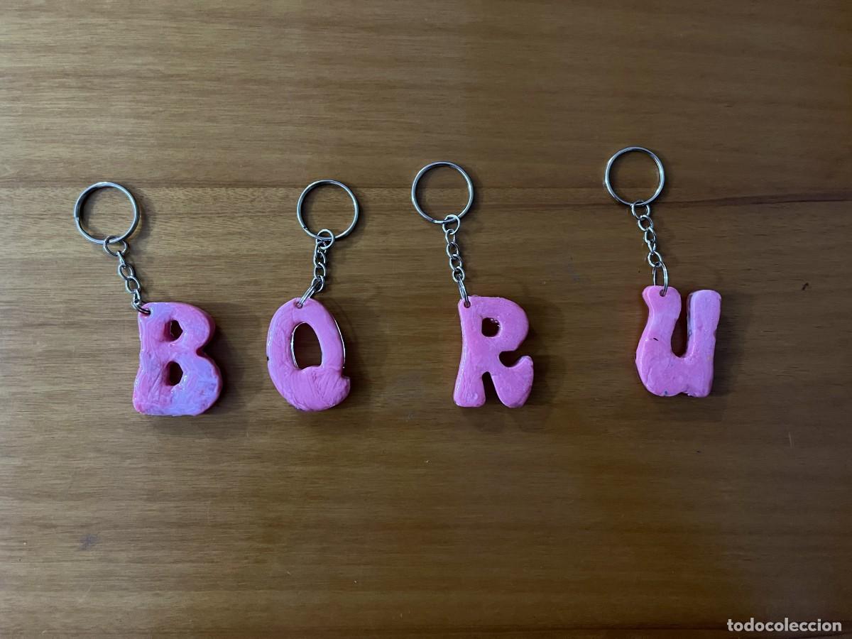 Coleccionismo de llaveros: Llavero Letra Rosa Chicle
