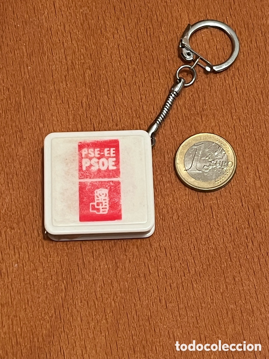 Coleccionismo de llaveros: Antiguo Llavero - Metro PSOE PSE-EE.Con los socialistas llegar&aacute; el metro. Metro de medir incorporado