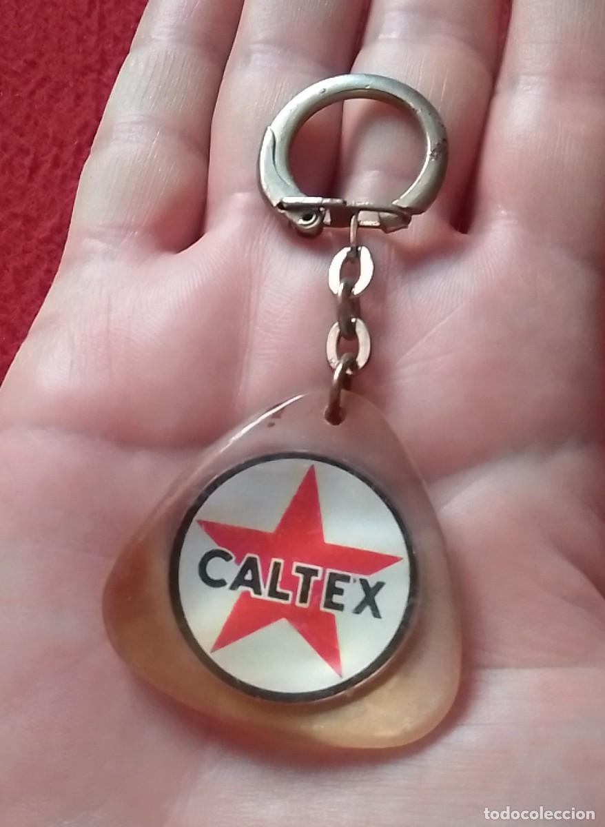 Coleccionismo de llaveros: LLAVERO KEYRING PORTE-CL&Eacute;S OIL ? LUBRICANTES ? GASOIL ? GASOLEO ? GASOLINA ? ACEITES ? CALTEX COCHE.