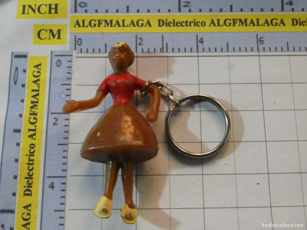 Coleccionismo de llaveros: LLAVERO DE FIGURITAS MINIATURAS. MUJERCITA MU&Ntilde;EQUITA ANTIGUA