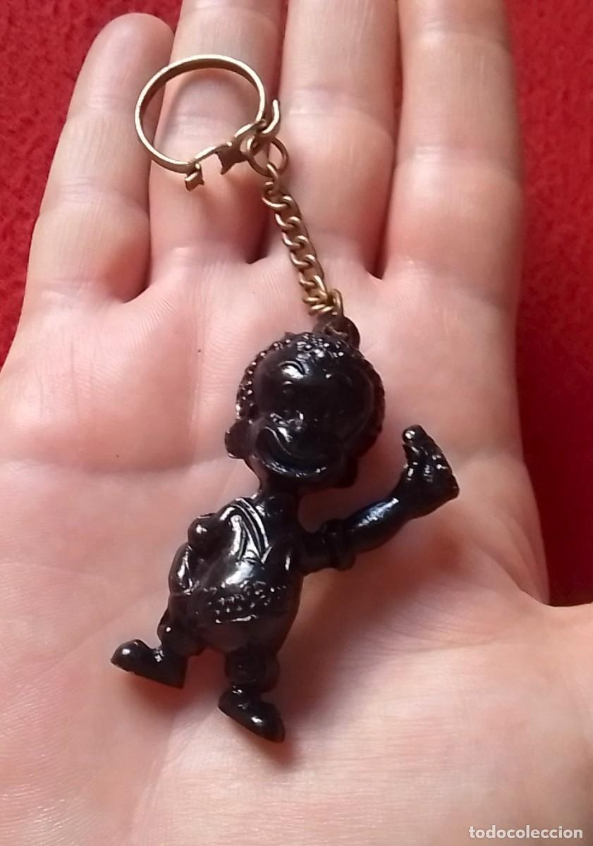 Coleccionismo de llaveros: LLAVERO OLD KEYRING PORTE-CL&Eacute;S FIGURA NI&Ntilde;O DE COLOR NEGRO NEGRITO PUBLICIDAD CHOCOLATE CHOCOREVE ?..