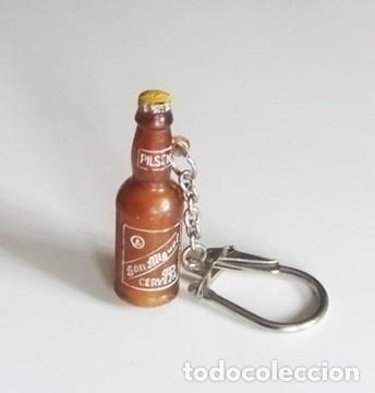 Coleccionismo de llaveros: ANTIGUO LLAVERO - BOTELL&Iacute;N SAN MIGUEL - PUBLICIDAD DE CERVEZA - MINIATURA - MINI BOTELLA - BOTELLITA
