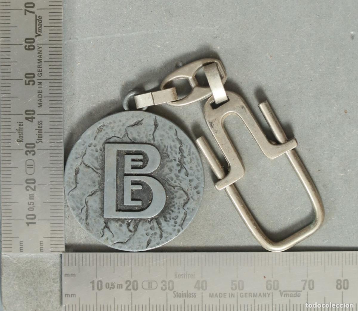 Sammlung von Schl&uuml;sselanh&auml;ngern: LLAVERO. Banco Exterior de Espa&ntilde;a - BEE - Logotipo