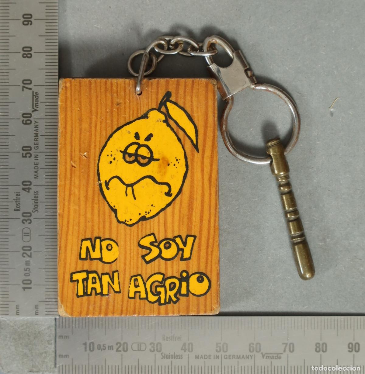 Colecionismo de porta-chaves: LLAVERO. No soy tan agrio - Llavero de madera