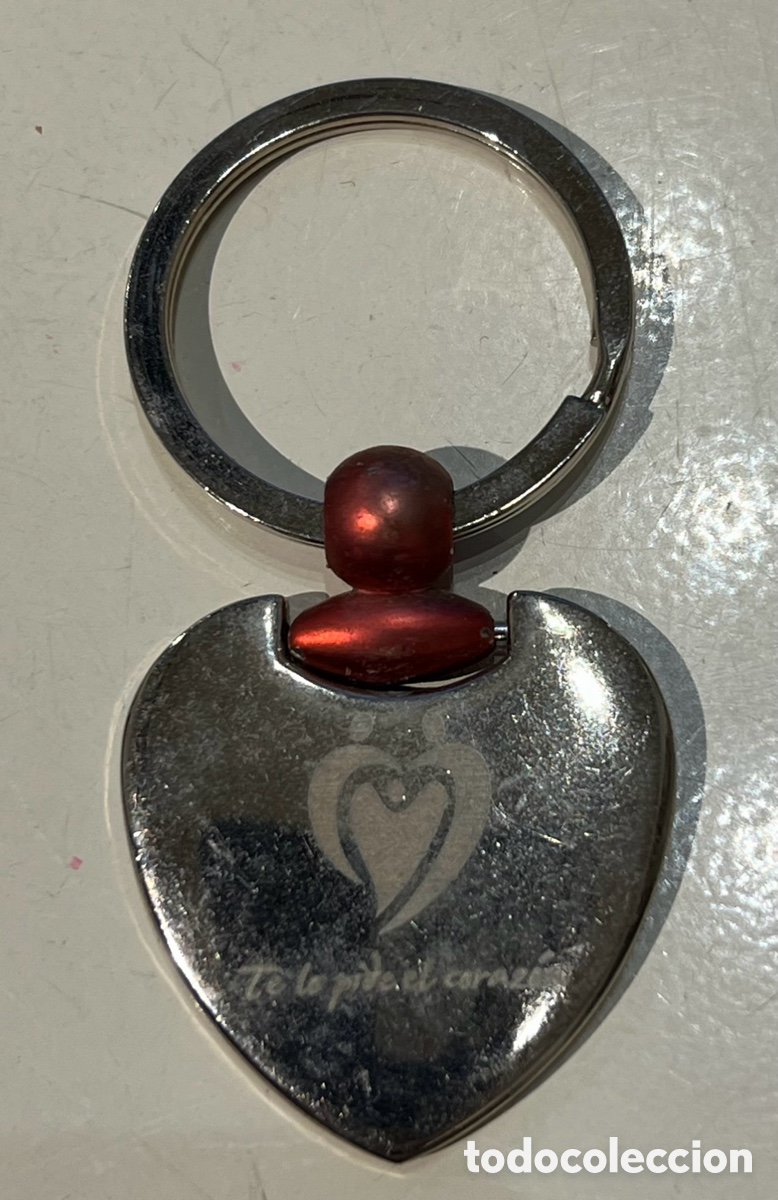 Coleccionismo de llaveros: Llavero. Firma de coraz&oacute;n. &ldquo;Te lo pide el coraz&oacute;n&rdquo;. Metal.