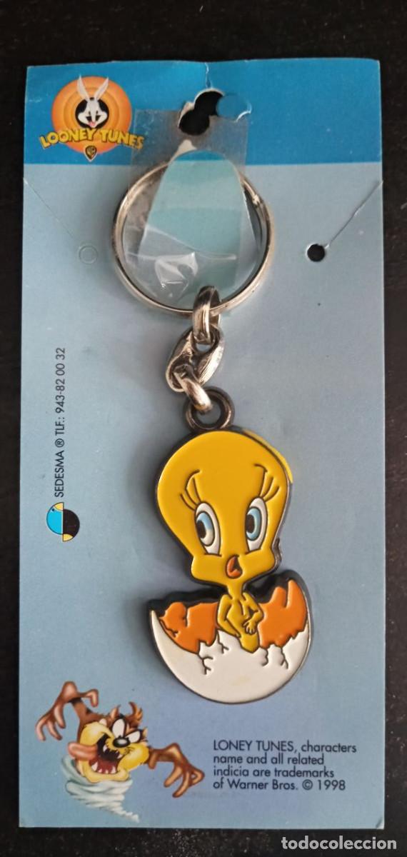 Coleccionismo de llaveros: Llavero Piol&iacute;n Looney Tunes Nuevo Keychain 1998 Tweety Met&aacute;lico