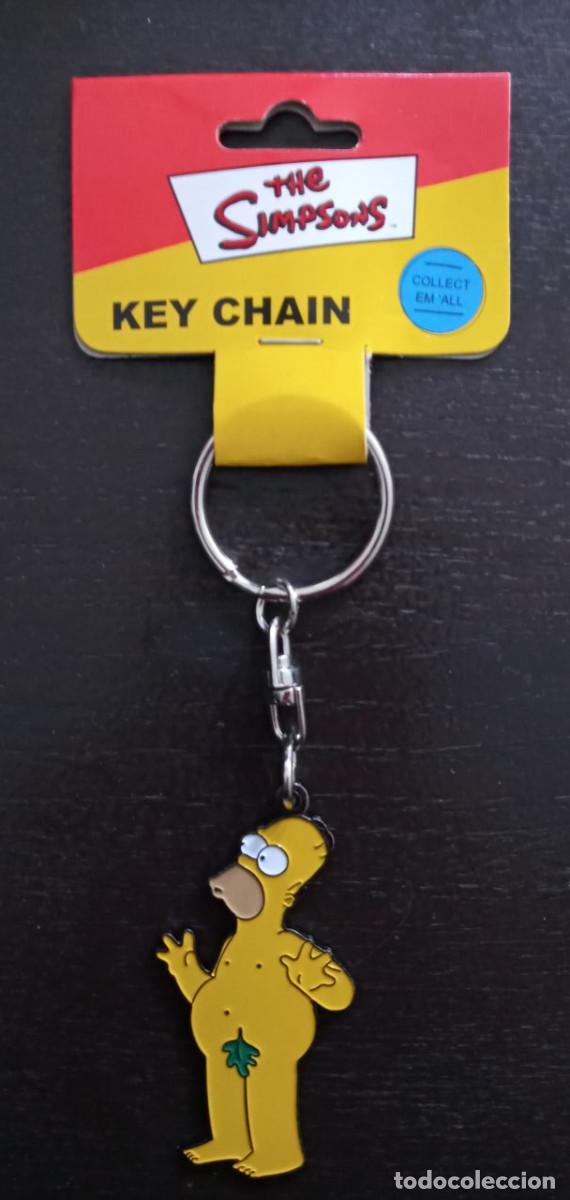 Coleccionismo de llaveros: Llavero Homero Simpsons Keychain Matt Groening Nuevo New 2002 Met&aacute;lico