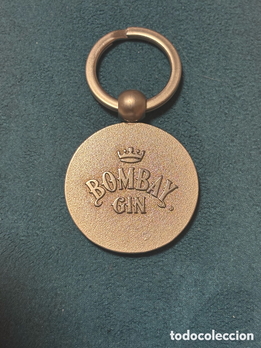 Coleccionismo de llaveros: Llavero de metal Bombay gin