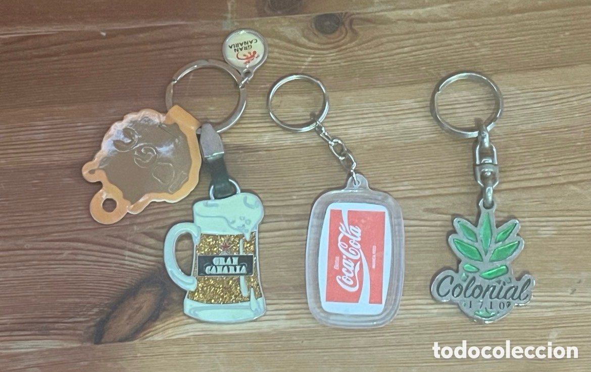 Coleccionismo de llaveros: Lote de llaveros 3 Coca Cola antiguo- Gran Canaria -Colonial 1710