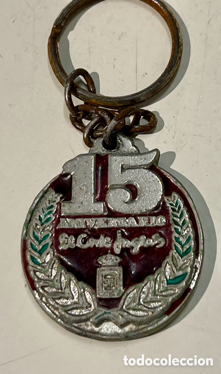 Coleccionismo de llaveros: Llavero. 15 Aniversario El Corte Ingl&eacute;s. Murcia. Metal. 1988.