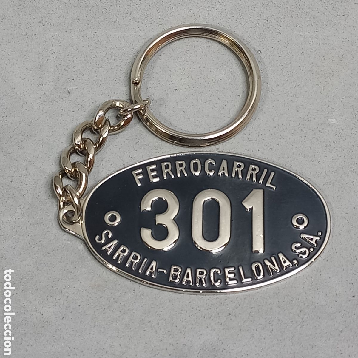 Coleccionismo de llaveros: Antiguo llavero. Ferrocarril 301 Sarri&agrave; - Barcelona S.A. Ferrocarrils de la Generalitat de Catalunya