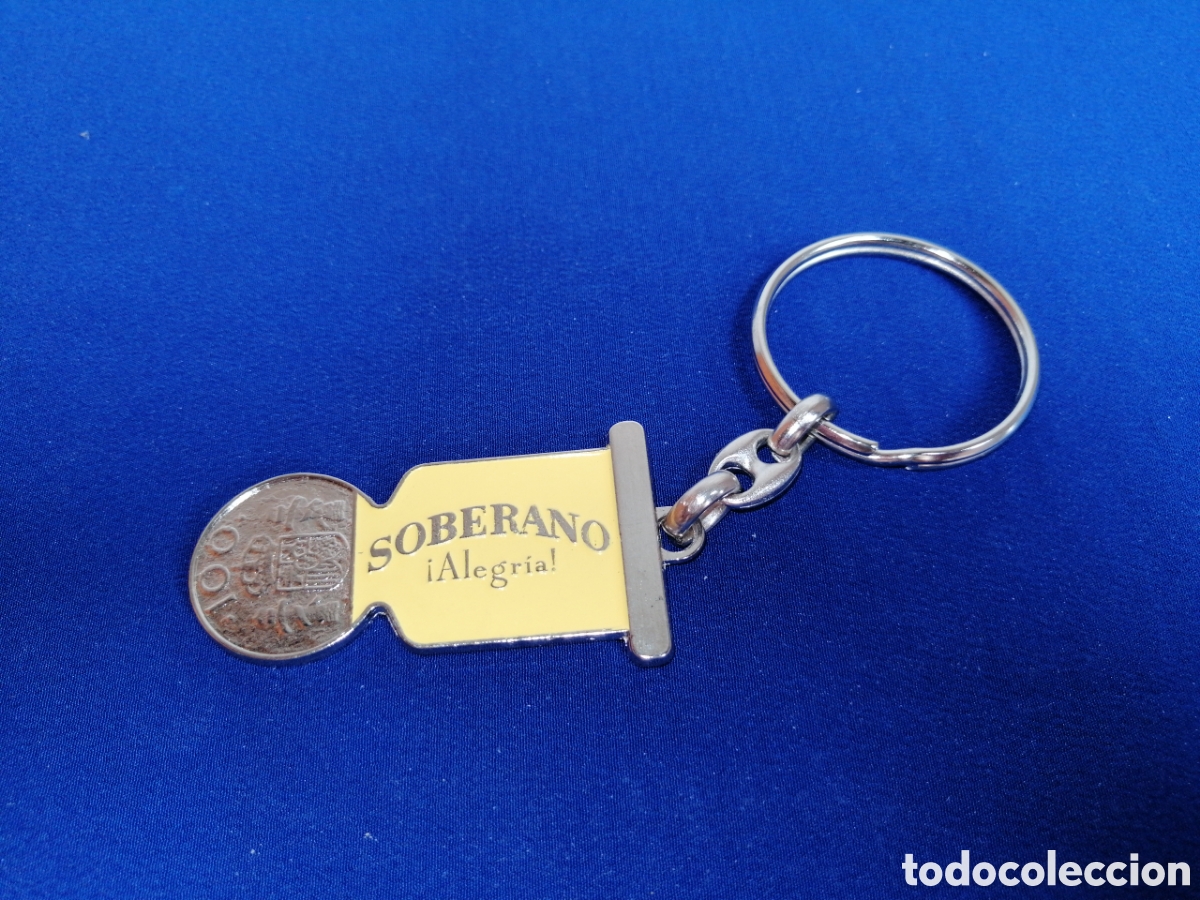 Coleccionismo de llaveros: SOBERANO BRANDY &iexcl;ALEGRIA! PUBLICIDAD-MONEDA PARA CARRO SUPERMERCADO LLAVERO