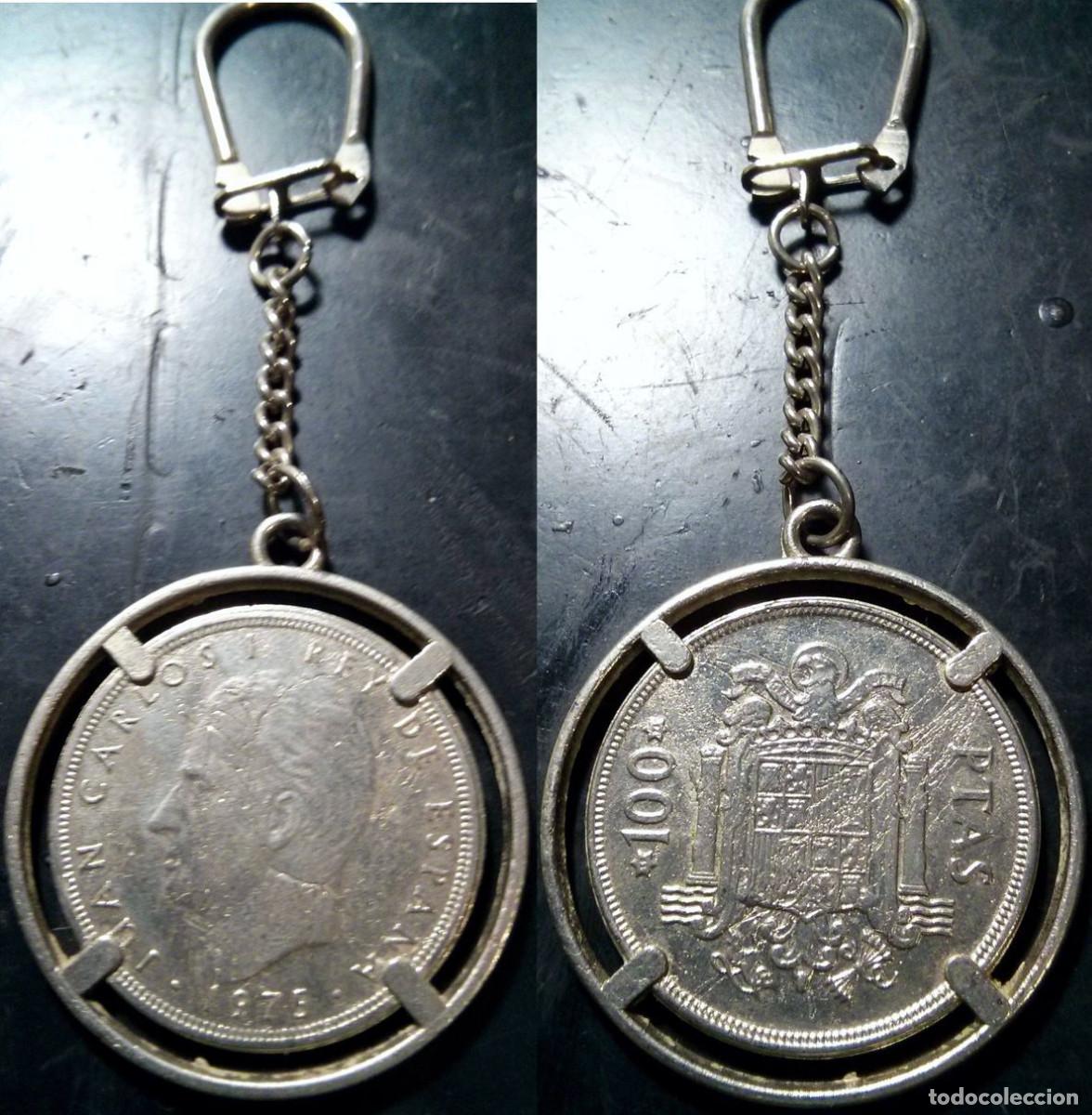 Coleccionismo de llaveros: Moneda de 100 Pesetas de Juan Carlos I (1975)