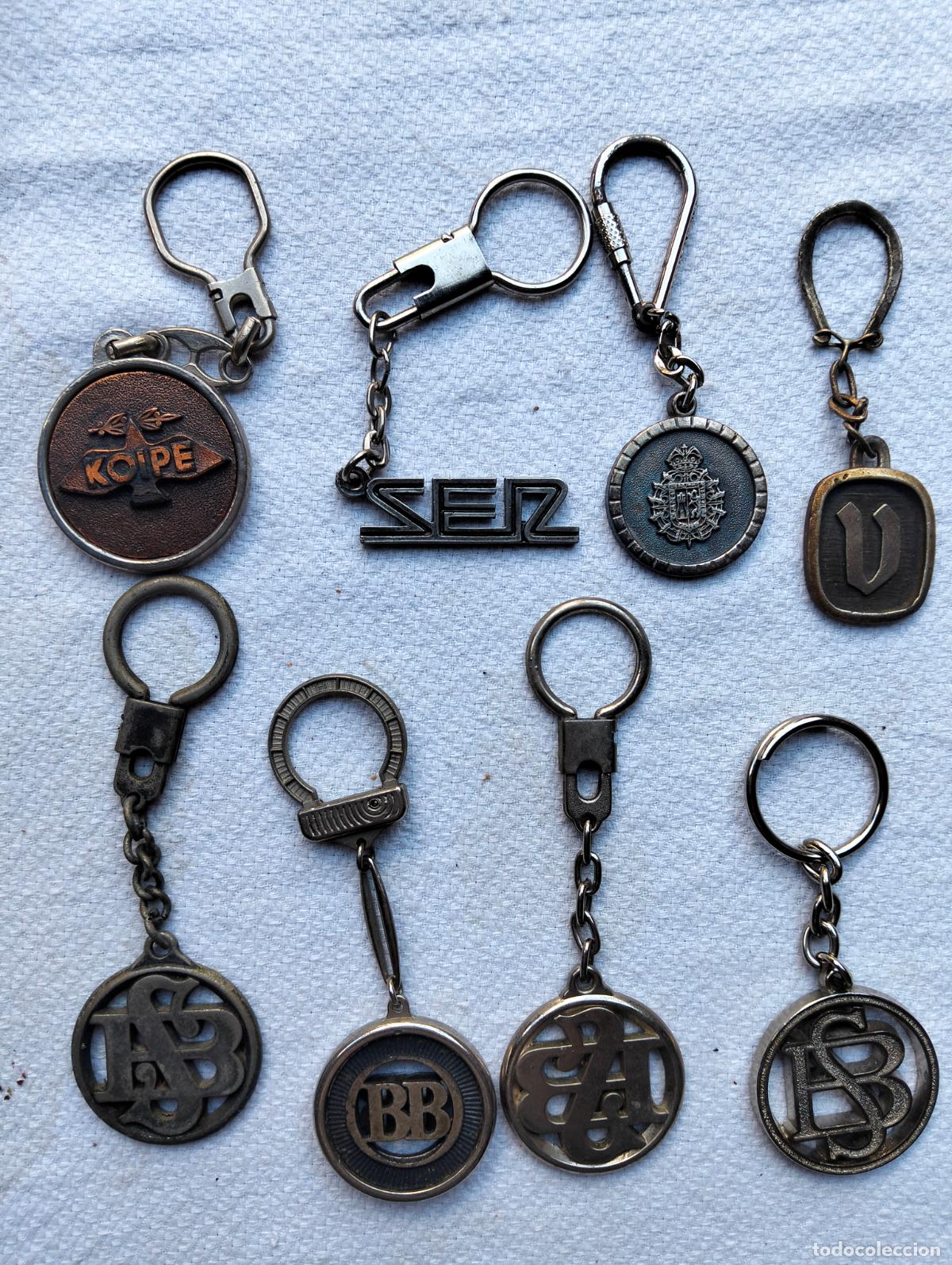 Collection of Keychains: Lote de llaveros antiguos metal publicidad y c&iacute;rculos circulares ser koipe bs bb sb v