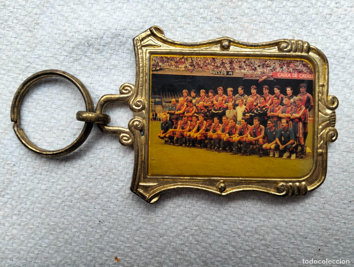 Sammlung von Schl&uuml;sselanh&auml;ngern: Antiguo llavero de metal color dorado foto imagen fotograf&iacute;a del equipo del fcb bar&ccedil;a 1992 92 futbol