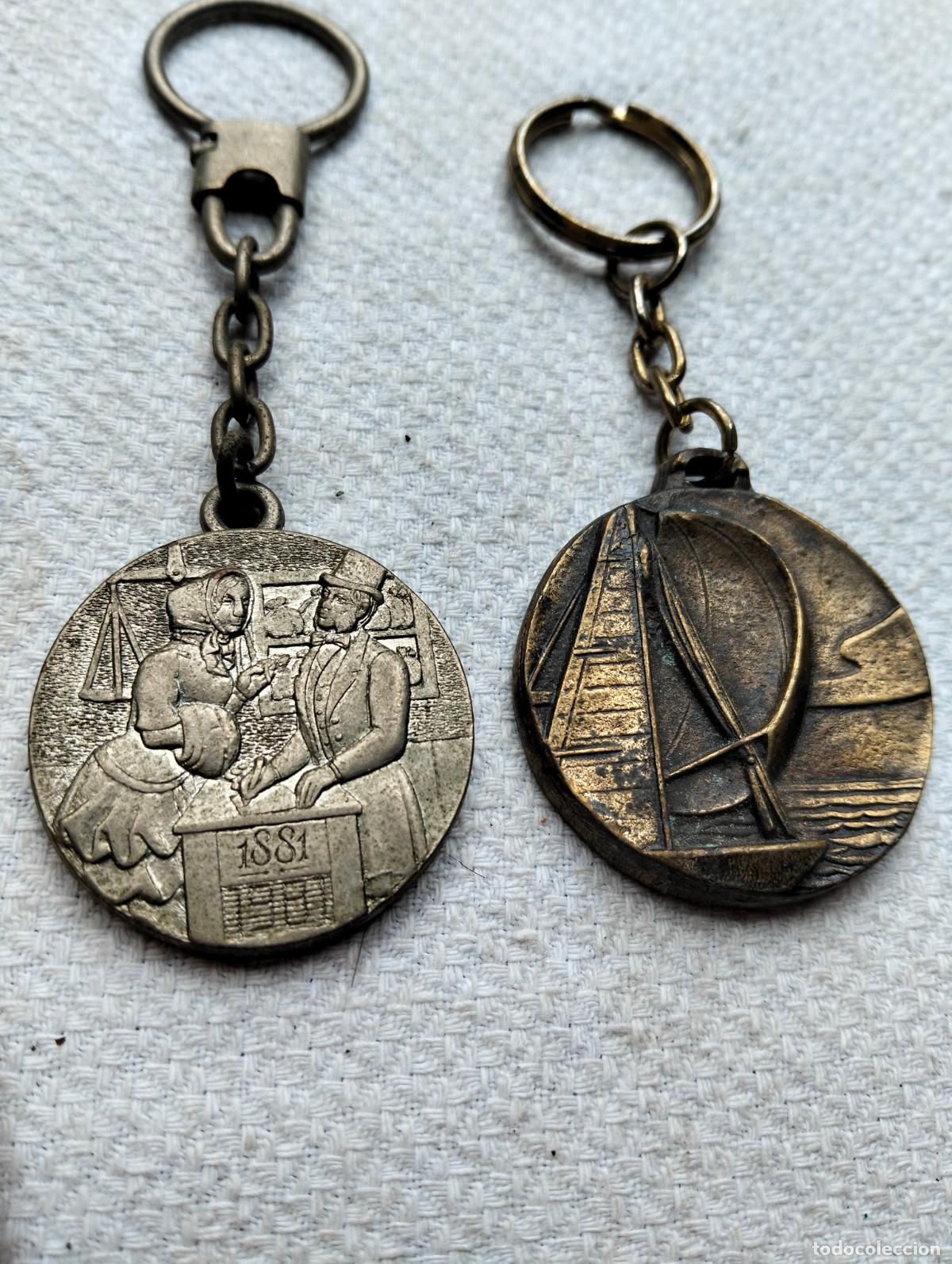 Sammlung von Schl&uuml;sselanh&auml;ngern: Lote de llaveros antiguos metal plateado club nautic premi&agrave; gran premi de vela bs sb
