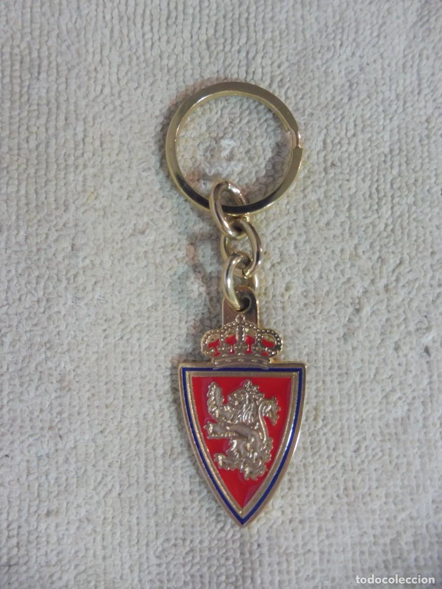 Coleccionismo de llaveros: Llavero f&uacute;tbol Real Zaragoza inscripci&oacute;n por detr&aacute;s Real Zaragoza SAD Nunca se rinde!! con escudo