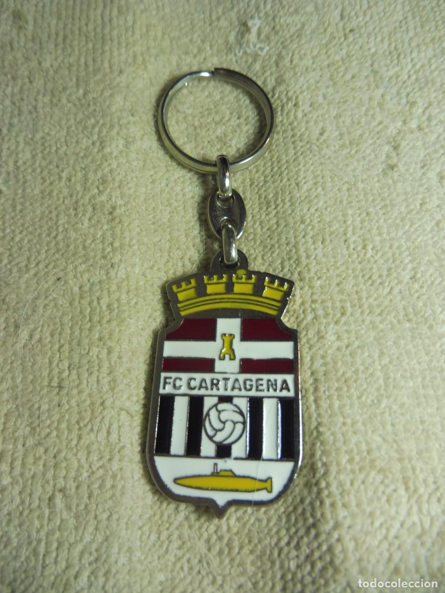 Coleccionismo de llaveros: Llavero f&uacute;tbol llavero plateado F.C. Cartagena
