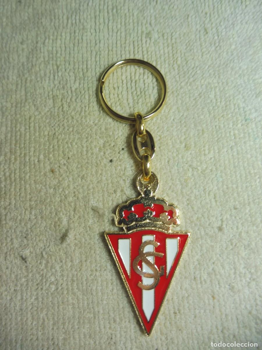 Coleccionismo de llaveros: Llavero f&uacute;tbol Real Sporting de Gij&oacute;n por detr&aacute;s SG en peque&ntilde;o
