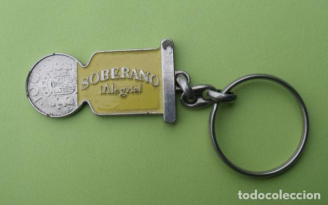 Coleccionismo de llaveros: Llavero Publicitario Brandy Soberano Gonzalez Byass - Moneda Carro Supermercado