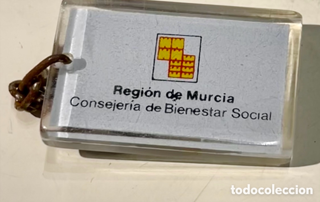 Coleccionismo de llaveros: Llavero. Ref P&uacute;blica Regional de Servicios Sociales. Regi&oacute;n de Murcia. A&ntilde;os 90.