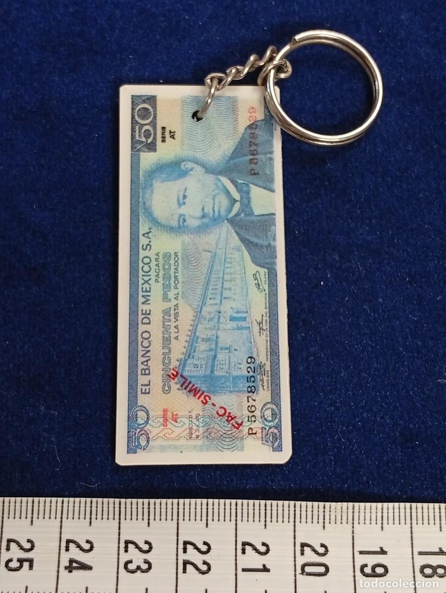 Coleccionismo de llaveros: LLAVERO BILLETE 50 PESOS BANCO DE MEXICO-COLECCI&Oacute;N JORDI LLOPART ATLETA MARXA-